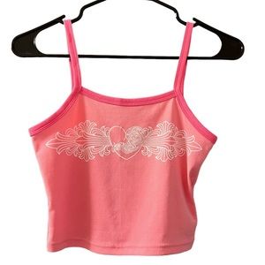 Chrome hearts pink tank top small